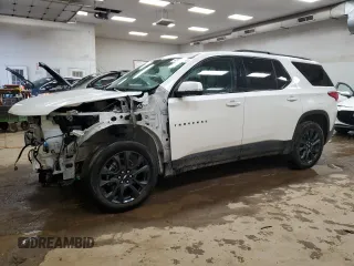 2021 Chevrolet Traverse RS with VIN 1GNEVJKW8MJ247336, listed as a Copart auction lot 65919404 with 48,202 mi miles and Salvage Title. Bid and sale history available at carsss.com. Image 1.