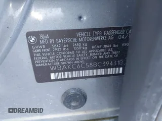2011 BMW 7 Series 750i xDrive with VIN WBAKC6C58BC394310, listed as a IAAI auction lot 41226102 with 183,907 mi miles and . Bid and sale history available at DreamBid. Image 9.