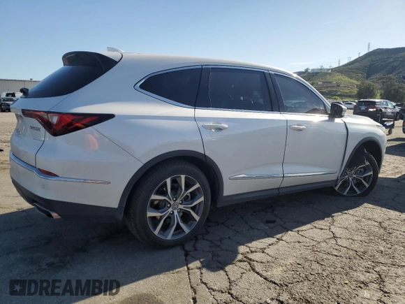 2024 Acura MDX Technology z VIN 5J8YD9H48RL004183, wystawiony jako Copart lot #49855855 z przebiegiem 22 619 mil mil oraz Szkoda całkowita • Salvage title. Historia ofert i sprzedaży dostępna na DreamBid. Obrazek 3.