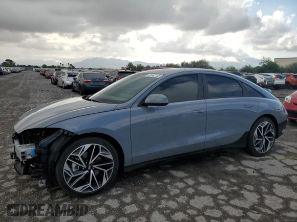 2023 Hyundai Ioniq 6 SEL z VIN KMHM34AA6PA053390, wystawiony jako Copart lot #55862745 z przebiegiem 19 613 mil mil oraz Szkoda całkowita • Salvage title. Historia ofert i sprzedaży dostępna na DreamBid. Obrazek 1.