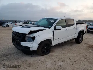 2021 Chevrolet Colorado 4WD ZR2 with VIN 1GCGTEEN8M1285957, listed as a Copart auction lot 44404555 with 55,615 mi miles and Salvage Title. Bid and sale history available at carsss.com. Image 1.