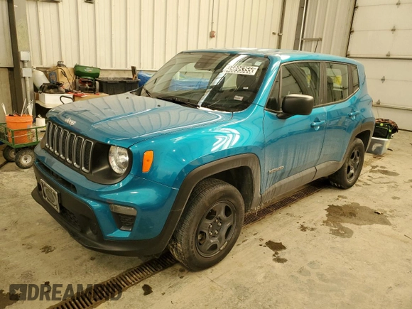 2022 Jeep Renegade Sport with VIN ZACNJDA11NPN65003, listed as a Copart auction lot 45895355 with 45,247 mi miles and Clean title. Bid and sale history available at DreamBid. Image 1.