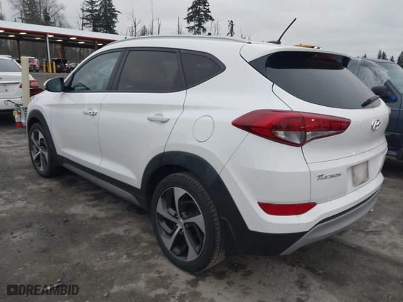 2017 Hyundai Tucson Value with VIN KM8J33A28HU301869, listed as a IAAI auction lot 41288511 with 111,143 mi miles. Bid and sale history available at carsss.com. Image 3.