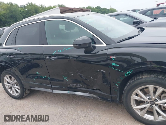 2023 Audi Q3 S line Premium with VIN WA1DECF32P1110925, listed as a IAAI auction lot 42324880 with 43,192 mi miles and . Bid and sale history available at DreamBid. Image 13.