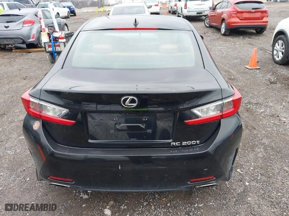 2016 Lexus RC 200t with VIN JTHHA5BC9G5001485, listed as a IAAI auction lot 41578795 with 123,056 mi miles. Bid and sale history available at carsss.com. Image 16.