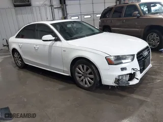 2015 Audi A4 Premium with VIN WAUBFAFL1FN028283, listed as a IAAI auction lot 41439349 with 121,780 mi miles. Bid and sale history available at carsss.com. Image 1.