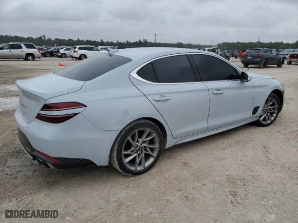 2022 Genesis G70 2.0T with VIN KMTG34TA7NU089861, listed as a Copart auction lot 42073974 with 46,215 mi miles. Bid and sale history available at carsss.com. Image 3.