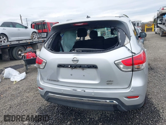 2014 Nissan Pathfinder SL z VIN 5N1AR2MMXEC630953, wystawiony jako IAAI lot #41733712 z przebiegiem 150 389 mil mil oraz . Historia ofert i sprzedaży dostępna na DreamBid. Obrazek 16.