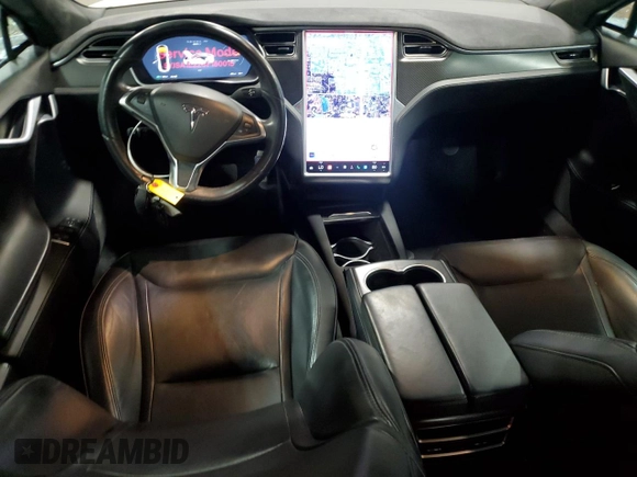 2016 Tesla Model S 90D with VIN 5YJSA1E22GF150015, listed as a Copart auction lot 61559375 with 75,609 mi miles and Salvage title. Bid and sale history available at DreamBid. Image 8.