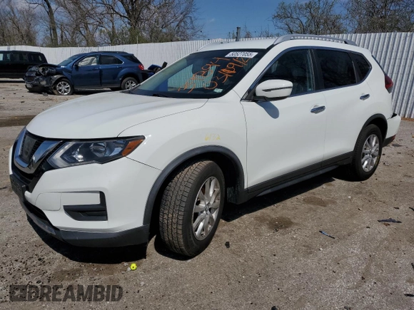 2017 Nissan Rogue SV with VIN KNMAT2MTXHP606629, listed as a Copart auction lot 50527055 with 121,666 mi miles and Salvage Title. Bid and sale history available at carsss.com. Image 1.