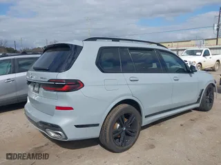 2025 BMW X7 xDrive40i with VIN 5UX23EM01S9W23566, listed as a IAAI auction lot 41490415 with 8,144 mi miles. Bid and sale history available at carsss.com. Image 4.
