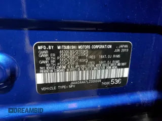 2020 Mitsubishi Eclipse Cross LE with VIN JA4AS4AA7LZ000309, listed as a Copart auction lot 53472545 with 34,343 mi miles and Salvage title. Bid and sale history available at DreamBid. Image 13.