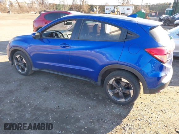 2018 Honda HR-V EX-L Navi with VIN 3CZRU6H74JM705814, listed as a IAAI auction lot 41296671 with 56,702 mi miles. Bid and sale history available at carsss.com. Image 3.