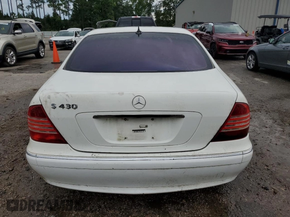 2003 Mercedes-Benz S-Class 4.3L with VIN WDBNG70J53A370666, listed as a Copart auction lot 66799764 with 0 mi miles and Non Repairable. Bid and sale history available at carsss.com. Image 6.