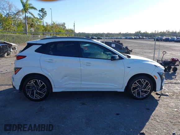 2023 Hyundai Kona N Line with VIN KM8K33A32PU049810, listed as a IAAI auction lot 40997336 with 13,130 mi miles. Bid and sale history available at carsss.com. Image 13.