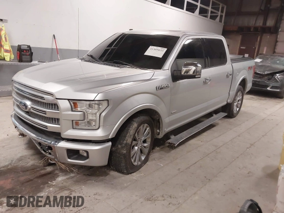 2017 Ford F-150 XL with VIN 1FTEW1EG4HFC45490, listed as a IAAI auction lot 41505033 with 122,991 mi miles. Bid and sale history available at carsss.com. Image 2.