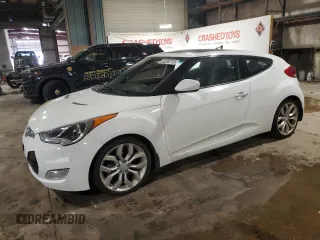 2013 Hyundai Veloster w/Red Int with VIN KMHTC6ADXDU129916, listed as a Copart auction lot 63262115 with 142,493 mi miles and Salvage title. Bid and sale history available at DreamBid. Image 1.
