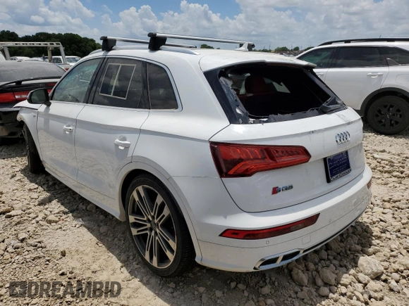 2018 Audi SQ5 Premium Plus with VIN WA1A4AFY9J2086730, listed as a Copart auction lot 57340094 with Not Provided miles and Non Repairable. Bid and sale history available at DreamBid. Image 2.