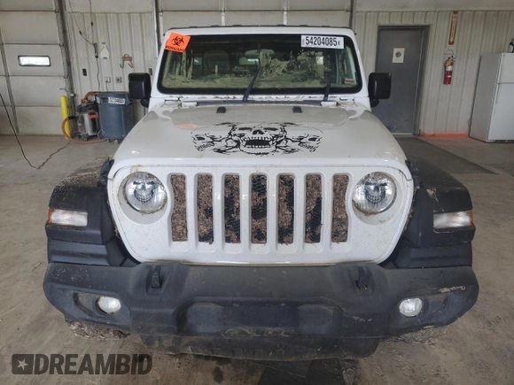 2019 Jeep Wrangler Unlimited Sport S z VIN 1C4HJXDN7KW644917, wystawiony jako Copart lot #54204085 z przebiegiem Nie podano mil oraz Szkoda całkowita • Salvage title. Historia ofert i sprzedaży dostępna na DreamBid. Obrazek 5.
