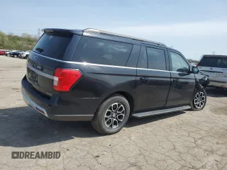 2022 Ford Expedition Max XLT with VIN 1FMJK1JT4NEA66862, listed as a Copart auction lot 55061095 with 53,099 mi miles and Salvage Title. Bid and sale history available at DreamBid. Image 3.