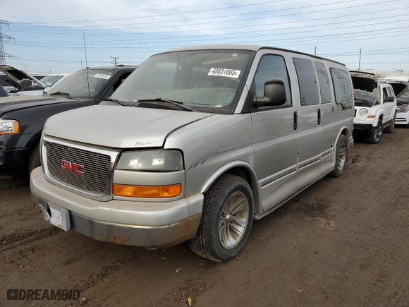 2005 GMC Savana Cargo Van YF7 Upfitter with VIN 1GDFH15T351130346, listed as a Copart auction lot 48831065 with 212,465 mi miles and Clean Title. Bid and sale history available at carsss.com. Image 1.