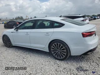 2023 Audi A5 Sportback Premium Plus with VIN WAUCBCF58PA041599, listed as a Copart auction lot 47951465 with 11,982 mi miles and Salvage Title. Bid and sale history available at carsss.com. Image 2.