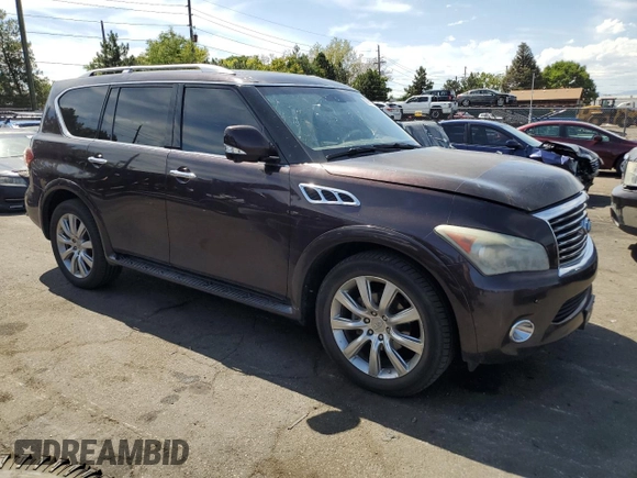 2012 Infiniti QX56 8-passenger with VIN JN8AZ2NC4C9317535, listed as a Copart auction lot 69211014 with 157,117 mi miles and Clean Title. Bid and sale history available at carsss.com. Image 4.