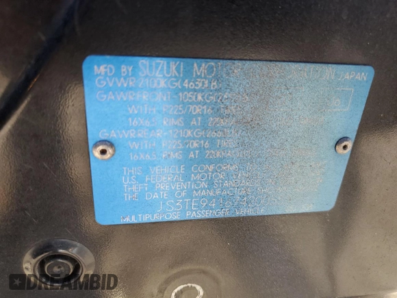 2007 Suzuki Grand Vitara z VIN JS3TE941674200553, wystawiony jako Copart lot #75667344 z przebiegiem 177 312 mil mil oraz Szkoda całkowita • Salvage title. Historia ofert i sprzedaży dostępna na DreamBid. Obrazek 15.