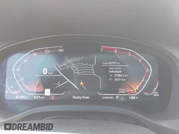 2020 BMW X3 xDrive30i with VIN 5UXTY5C08LLT39041, listed as a IAAI auction lot 42048396 with 52,757 mi miles and . Bid and sale history available at DreamBid. Image 7.