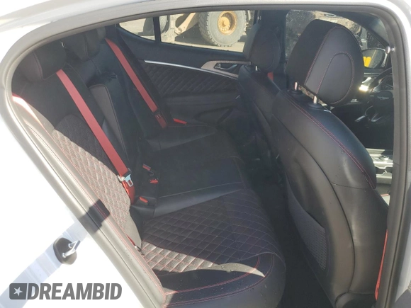 2022 Genesis G70 3.3T with VIN KMTG54TE8NU085587, listed as a Copart auction lot 57897535 with 23,785 mi miles and Salvage title. Bid and sale history available at DreamBid. Image 10.