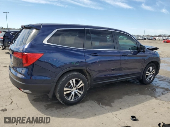 2016 Honda Pilot EX-L with VIN 5FNYF5H70GB038825, listed as a Copart auction lot 46482875 with 22,320 mi miles and Salvage Title. Bid and sale history available at DreamBid. Image 3.