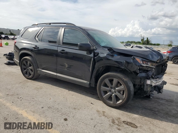 2023 Honda Pilot Sport with VIN 5FNYG1H38PB014615, listed as a Copart auction lot 71616584 with 58,578 mi miles and Salvage Title. Bid and sale history available at carsss.com. Image 4.