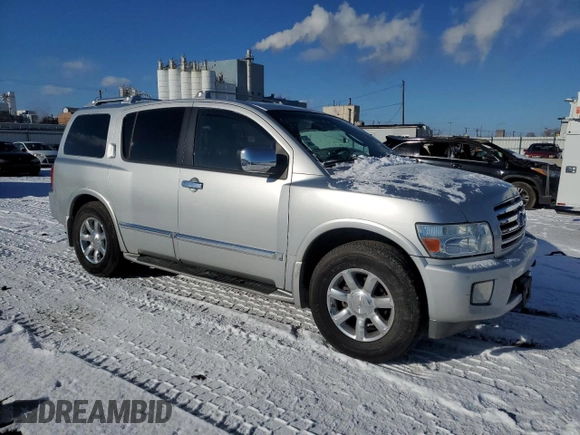 2004 Infiniti QX56 with VIN 5N3AA08C64N811684, listed as a Copart auction lot 87971055 with 214,795 mi miles and Salvage Title. Bid and sale history available at carsss.com. Image 4.
