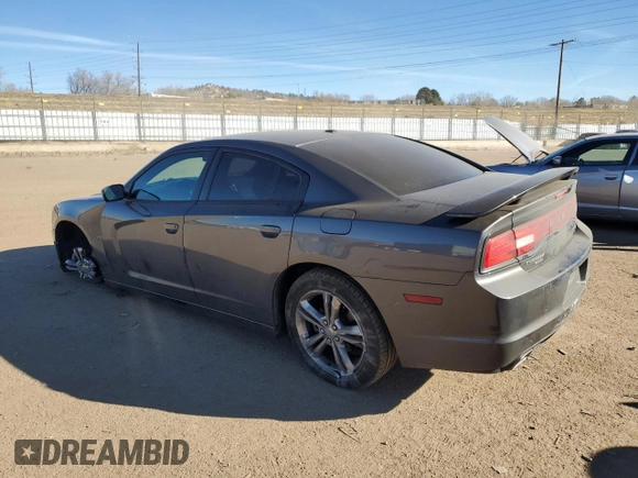 2013 Dodge Charger RT with VIN 2C3CDXDT0DH681586, listed as a Copart auction lot 83339764 with 120,882 mi miles and Salvage Title. Bid and sale history available at carsss.com. Image 2.