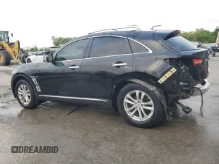 2014 Infiniti QX70 with VIN JN8CS1MU9EM450664, listed as a Copart auction lot 50768775 with 121,566 mi miles and Salvage Title. Bid and sale history available at DreamBid. Image 2.