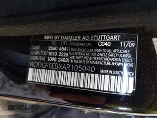 2010 Mercedes-Benz C 300 Sport with VIN WDDGF5EBXAR105040, listed as a IAAI auction lot 42707596 with 171,128 mi miles and . Bid and sale history available at DreamBid. Image 9.