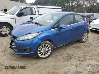 2018 Ford Fiesta Titanium z VIN 3FADP4FJ5JM111183, wystawiony jako Copart lot #41426244 z przebiegiem 77 525 mil mil oraz . Historia ofert i sprzedaży dostępna na DreamBid. Obrazek 1.