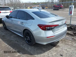 2025 Honda Civic Sport with VIN 2HGFE2F52SH513826, listed as a IAAI auction lot 41802957 with 8,450 mi miles and . Bid and sale history available at carsss.com. Image 3.