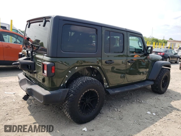 2021 Jeep Wrangler Unlimited Willys с VIN 1C4HJXDM4MW727070, выставлен на аукционе Copart как лот 60461275 с пробегом 42 078 миль миль и Списание • Salvage title. История ставок и продаж доступна на DreamBid. Изображение 3.