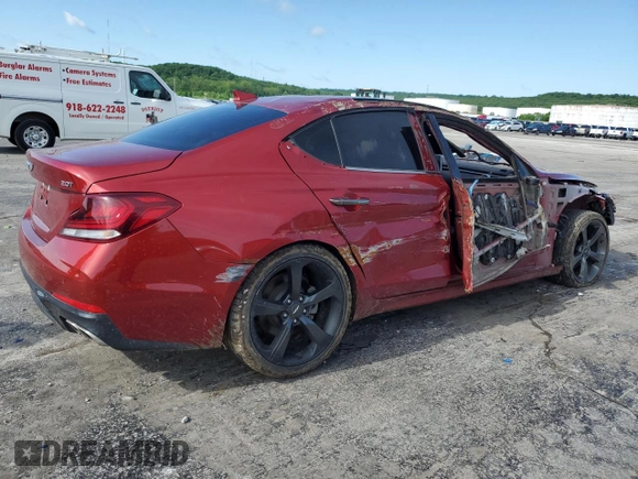 2020 Genesis G70 2.0T with VIN KMTG44LA8LU045233, listed as a Copart auction lot 55247925 with 42,405 mi miles and Salvage title. Bid and sale history available at DreamBid. Image 3.