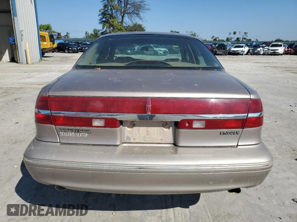 1995 Lincoln Continental with VIN 1LNLM97V8SY681113, listed as a Copart auction lot 73695134 with 176,175 mi miles and Salvage Title. Bid and sale history available at carsss.com. Image 6.