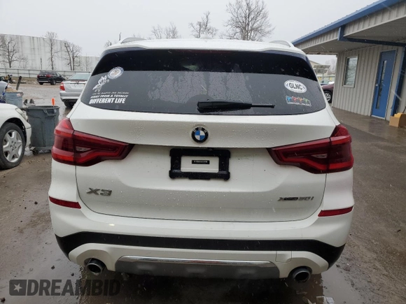 2020 BMW X3 xDrive30i with VIN 5UXTY5C02LLT32702, listed as a Copart auction lot 51238085 with 56,033 mi miles and Salvage Title. Bid and sale history available at DreamBid. Image 6.