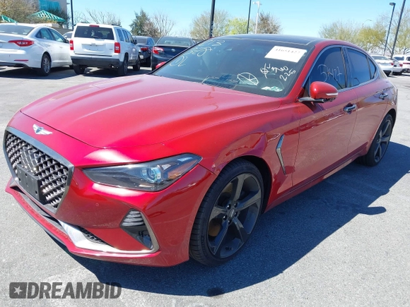 2020 Genesis G70 2.0T z VIN KMTG44LA3LU045365, wystawiony jako IAAI lot #41651427 z przebiegiem 33 333 mil mil oraz . Historia ofert i sprzedaży dostępna na DreamBid. Obrazek 2.