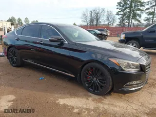2015 Hyundai Genesis 5.0L with VIN KMHGN4JF7FU086088, listed as a IAAI auction lot 41532546 with 101,655 mi miles. Bid and sale history available at carsss.com. Image 1.