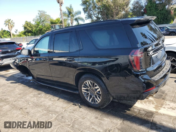 2025 Chevrolet Tahoe Z71 with VIN 1GNS6PRD8SR202788, listed as a Copart auction lot 63323005 with 14,824 mi miles and Clean title. Bid and sale history available at DreamBid. Image 2.