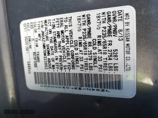 2013 Nissan Murano LE with VIN JN8AZ1MW7DW322852, listed as a IAAI auction lot 41574118 with 128,449 mi miles. Bid and sale history available at carsss.com. Image 9.