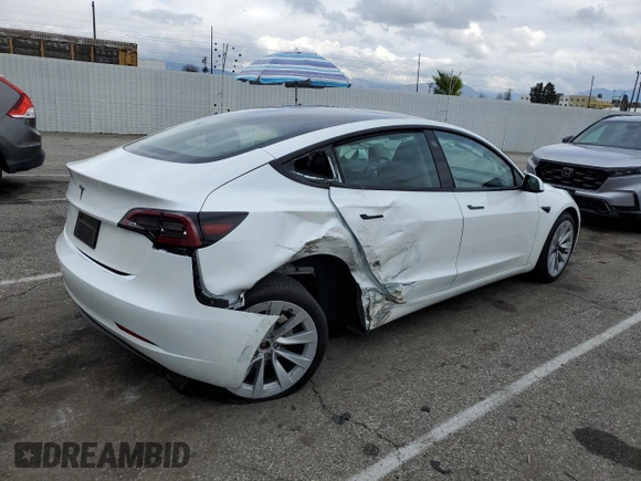 2023 Tesla Model 3 with VIN 5YJ3E1EA8PF683731, listed as a Copart auction lot 48896555 with 19,177 mi miles and Salvage title. Bid and sale history available at DreamBid. Image 3.