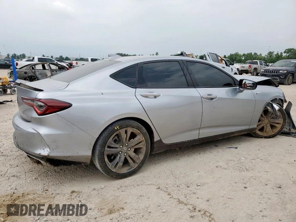 2022 Acura TLX w/A-Spec Package with VIN 19UUB5F5XNA005186, listed as a Copart auction lot 57775855 with 29,003 mi miles and Salvage title. Bid and sale history available at DreamBid. Image 3.