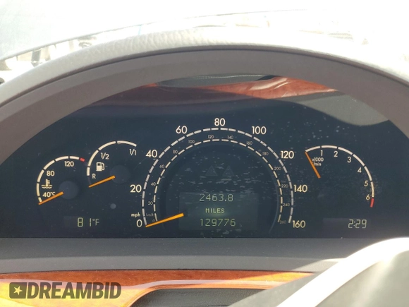 2005 Mercedes-Benz S 430 z VIN WDBNG70J15A451750, wystawiony jako Copart lot #58268095 z przebiegiem 129 776 mil mil oraz Szkoda całkowita • Salvage title. Historia ofert i sprzedaży dostępna na DreamBid. Obrazek 9.