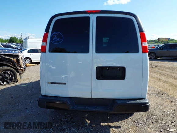 2019 Chevrolet Express Cargo Van with VIN 1GCWGAFP6K1173549, listed as a IAAI auction lot 42082743 with 86,763 mi miles. Bid and sale history available at carsss.com. Image 16.